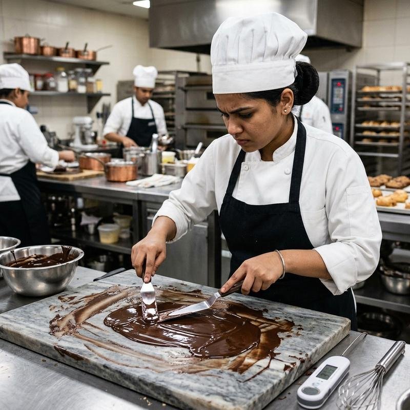 Students receiving hands-on pastry training at Truffle Nation's Delhi campus