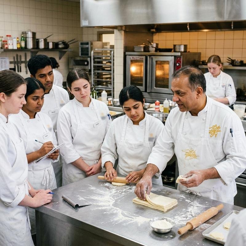 Professional baking curriculum in action at Truffle Nation Delhi campus